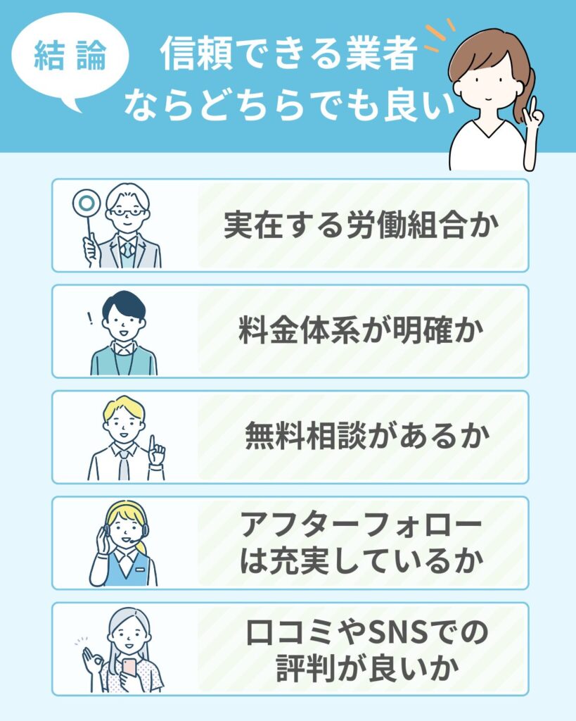 結論：信頼できる業者なら「運営」でも「提携」でも問題ない